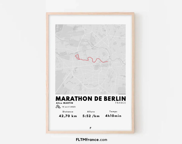 Cadeau sportif - affiche marathon personnalisée à imprimer
