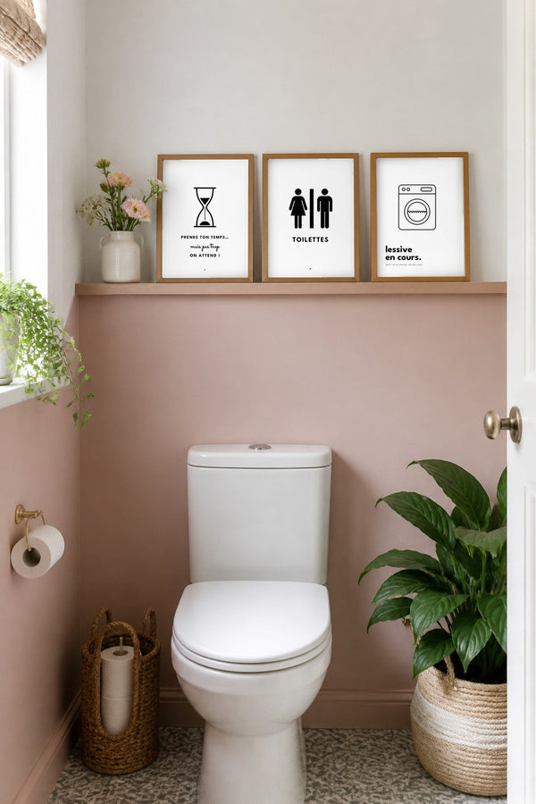 Affiches toilettes et buanderie à imprimer gratuitement