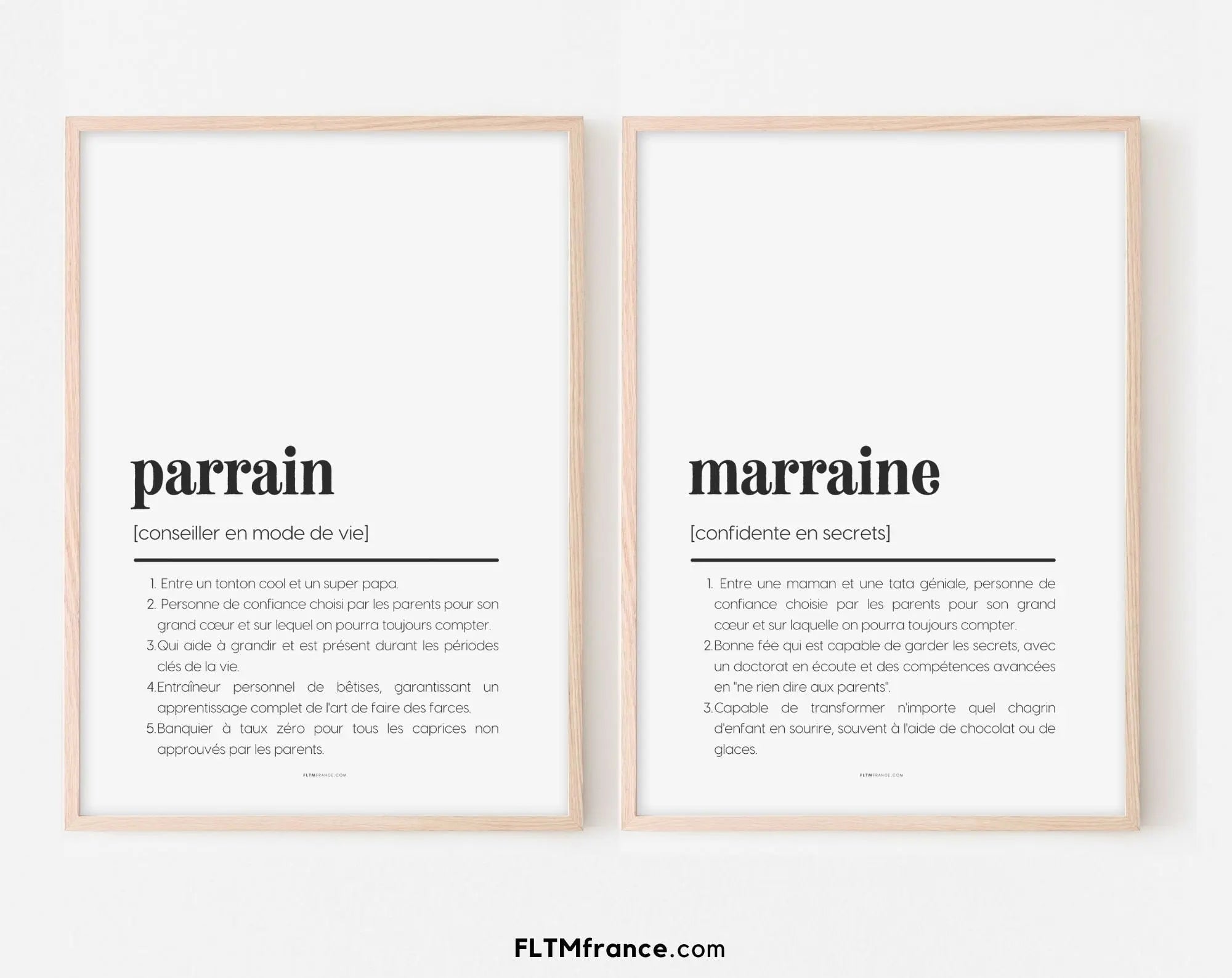 10 commandements du parrain et de la marraine à imprimer | FLTM