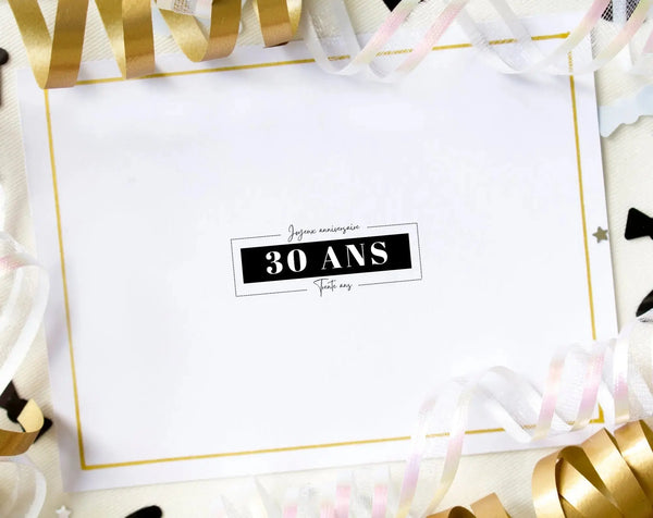 Cadeau personnalisé 30 ans