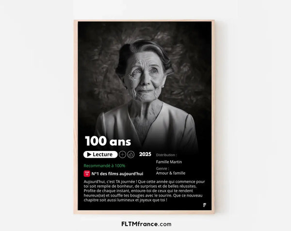 Idée cadeau femme 100 ans