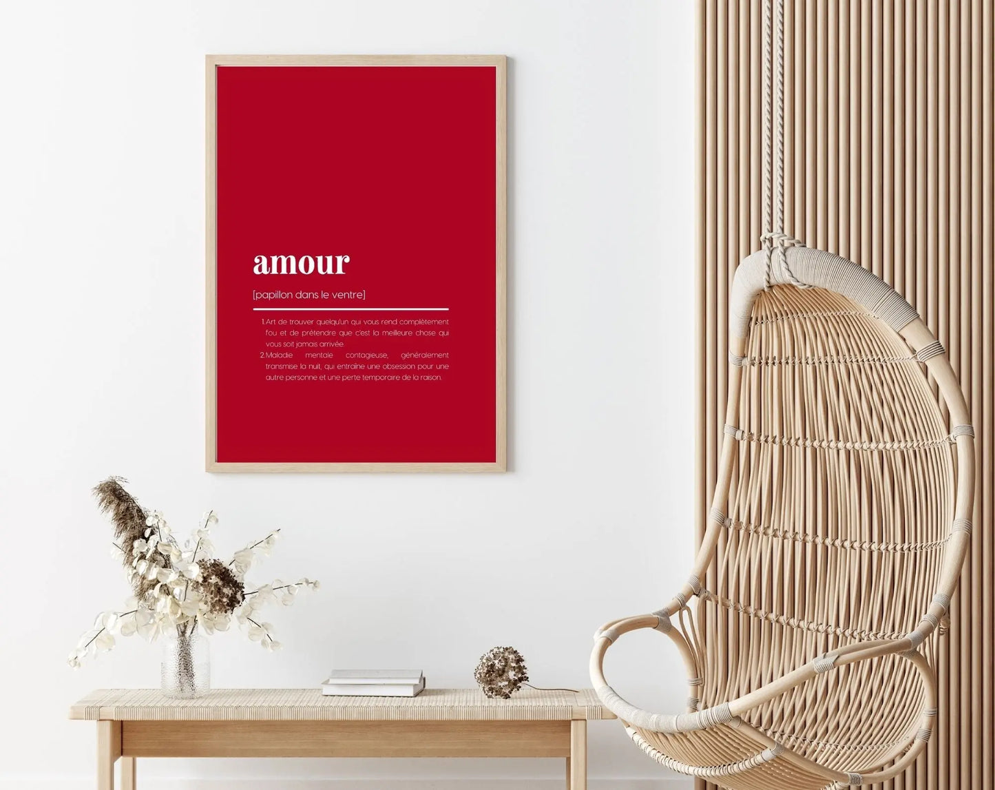 Définition amour rouge - Affiche Saint-Valentin - FLTMfrance