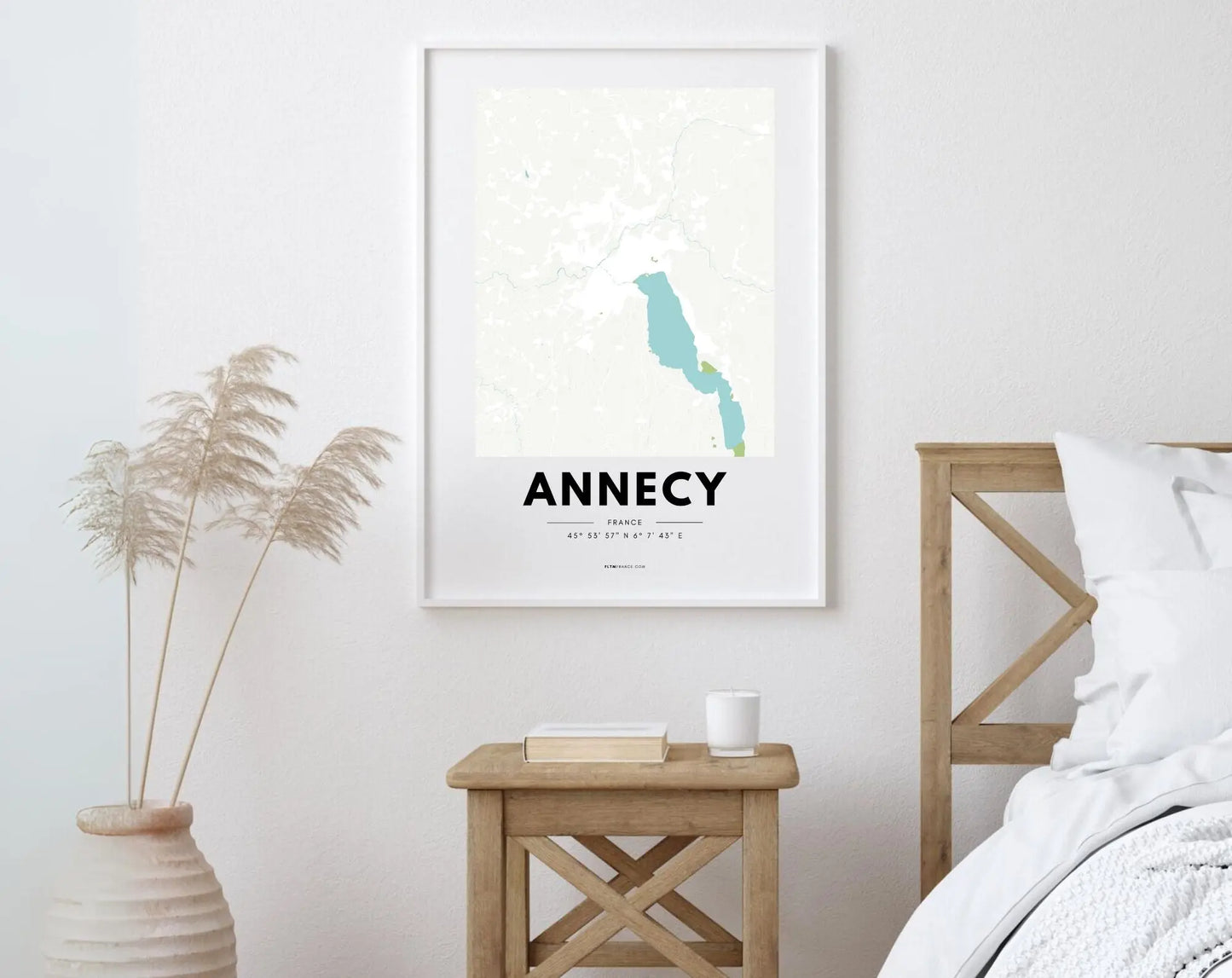 Affiche carte Annecy - Villes de France FLTMfrance