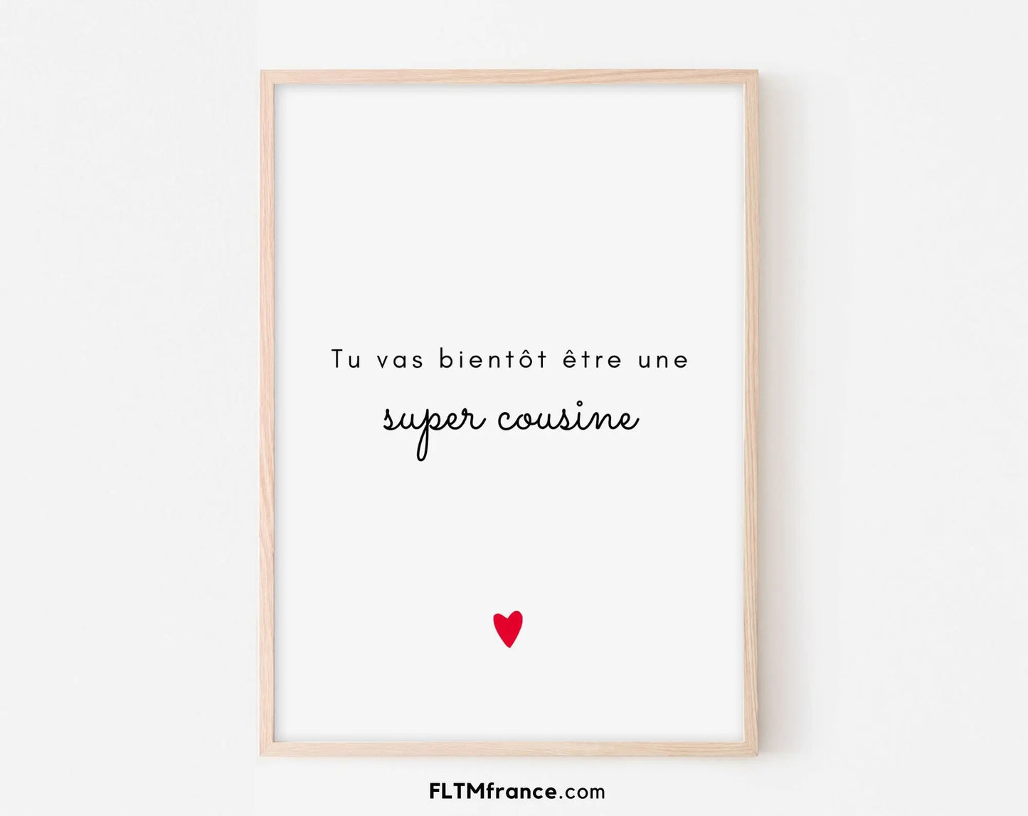 Tu vas bientôt être une super cousine - Annonce grossesse originale FLTMfrance
