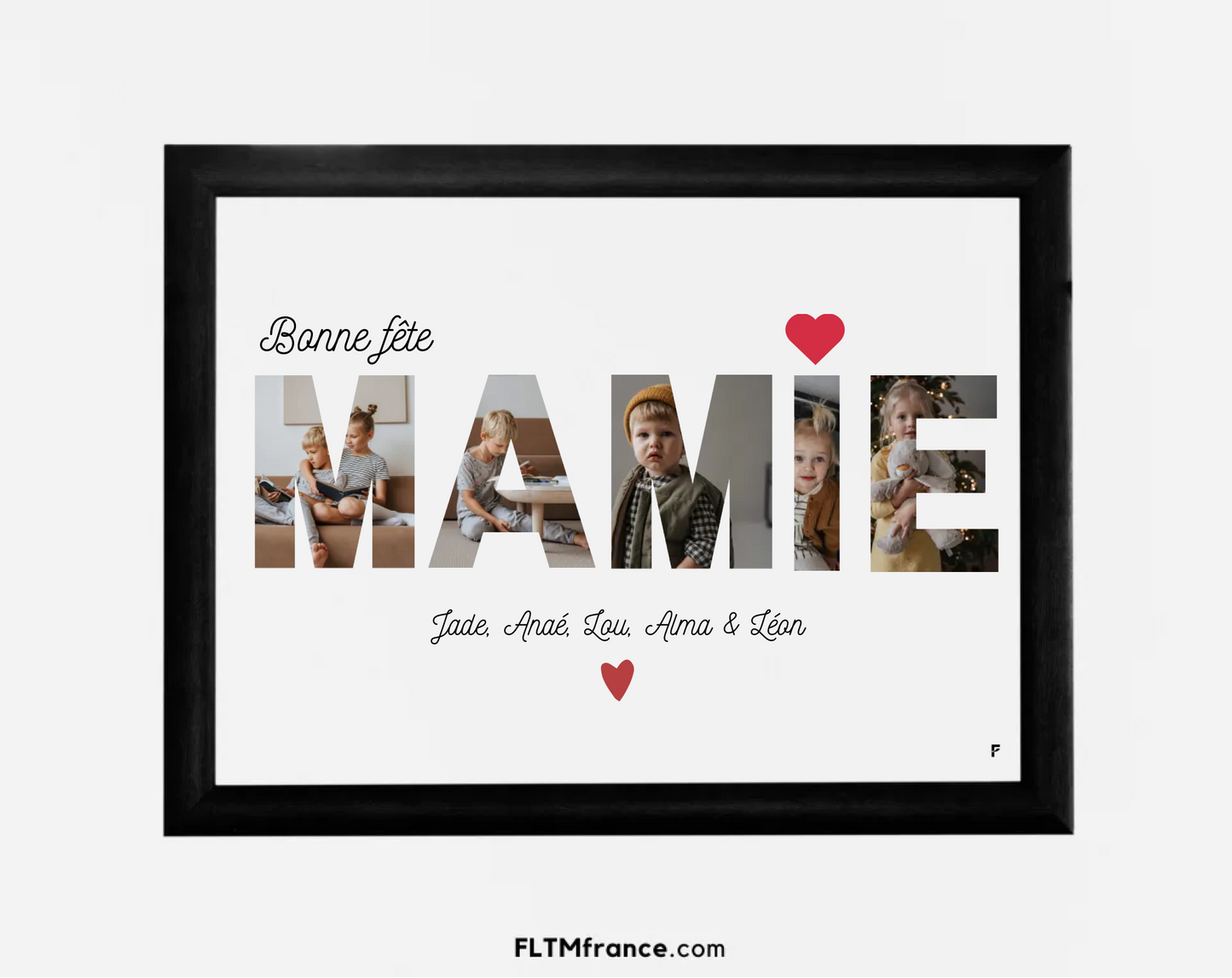 Affiche personnalisée Bonne fête Mamie FLTM