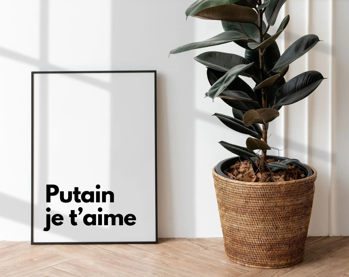 Putain Je t'aime - Affiche humour Saint-Valentin FLTMfrance