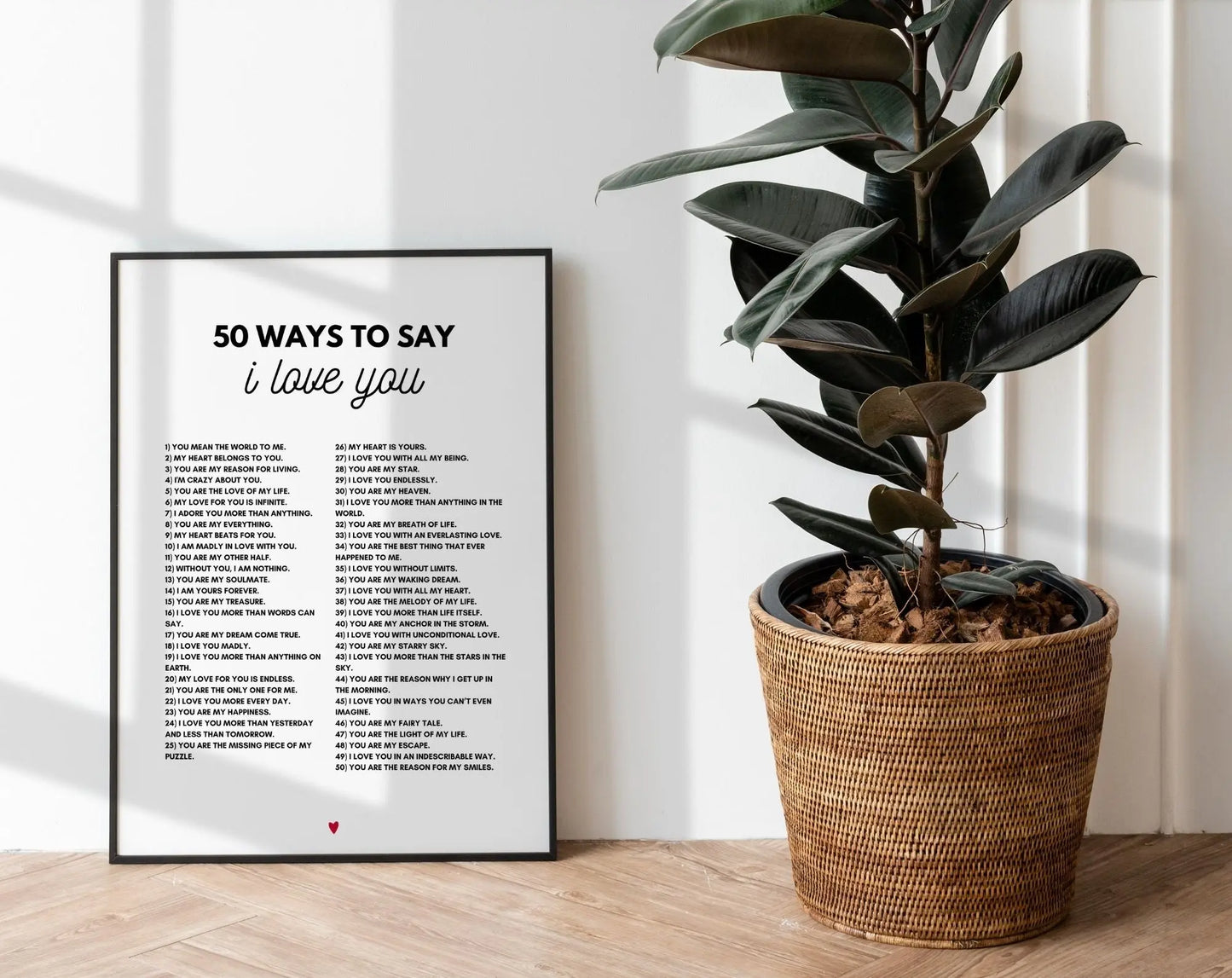 50 ways to say I love you - Affiche Saint-Valentin FLTMfrance