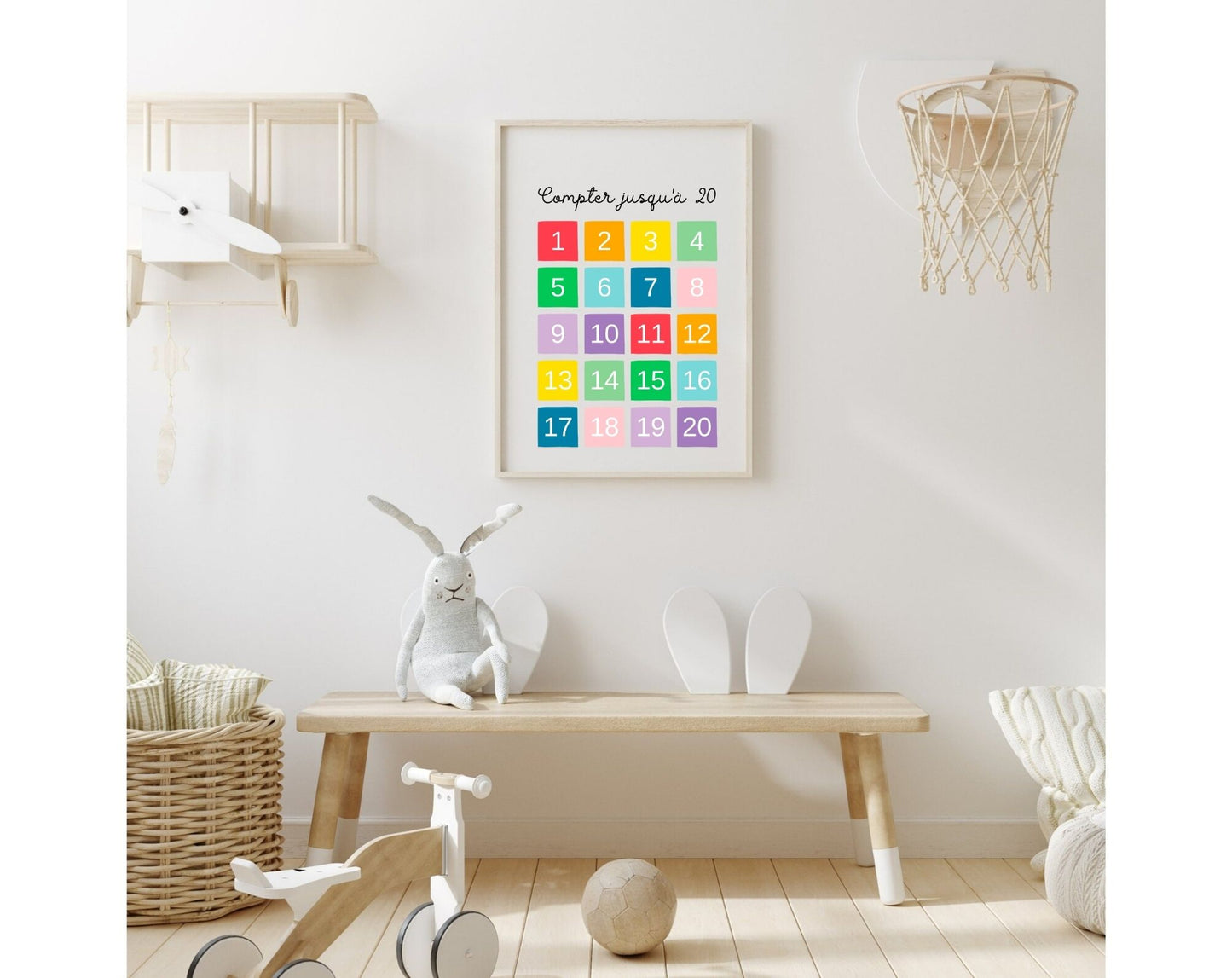 Affiche Compter jusqu'à 20 - Poster éducatif Montessori