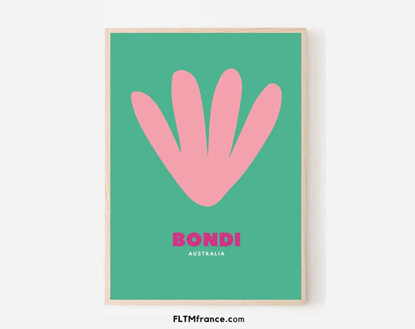 Affiche Bondi Australie - Lieux célèbres de voyage