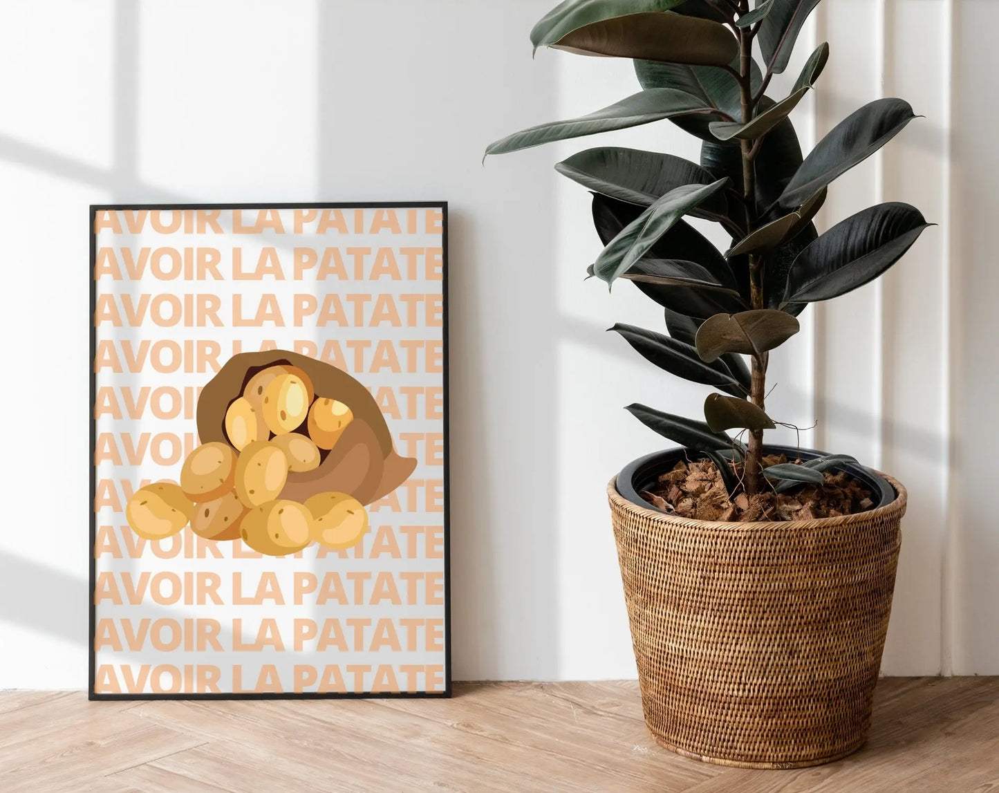 Affiche Avoir la patate - Expression culinaire Française FLTMfrance
