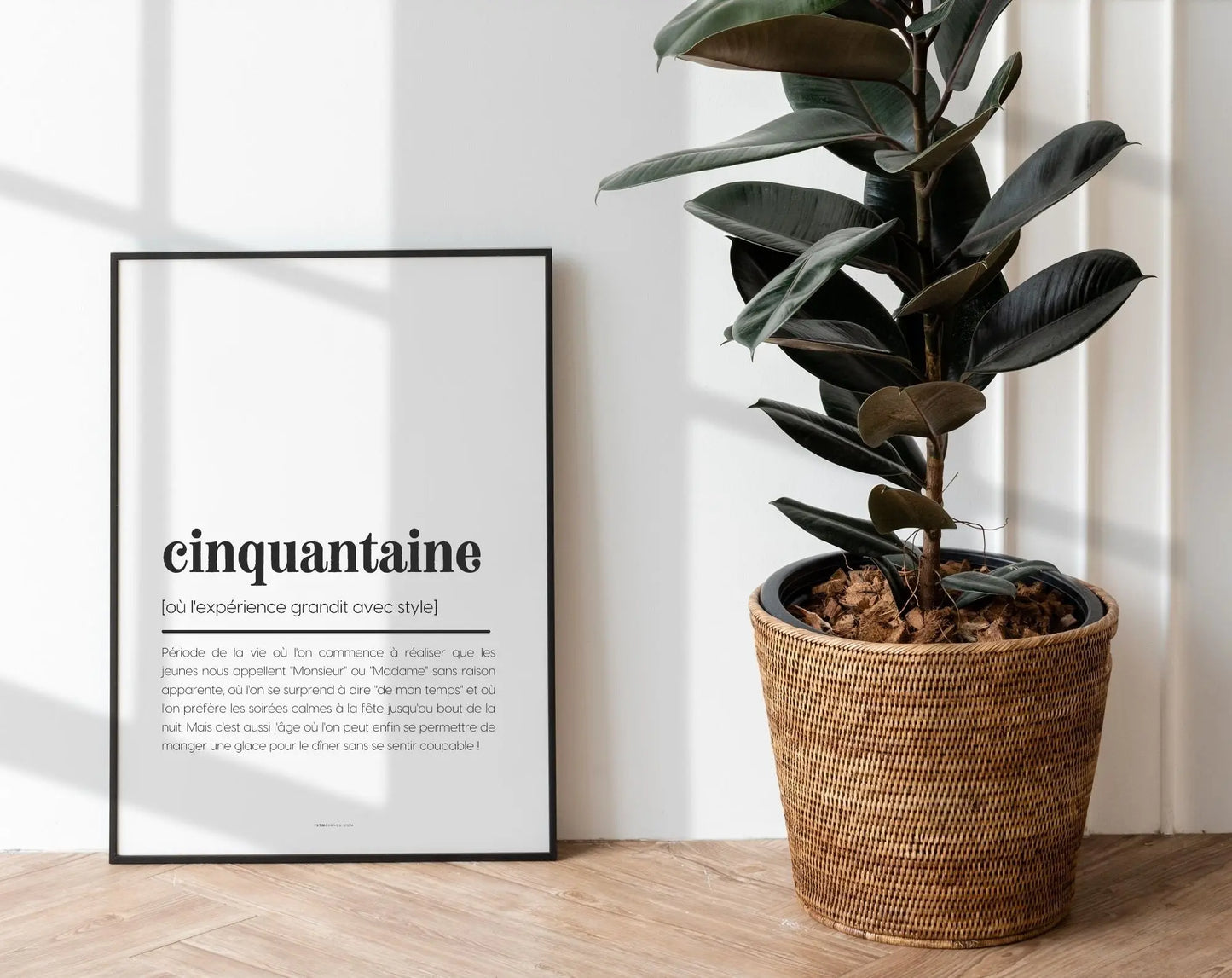 Affiche définition cinquantaine - Affiche définition humour FLTMfrance