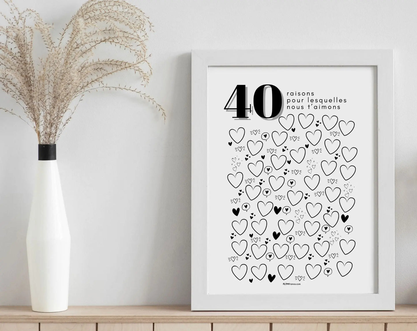 Affiche 40 raisons pour lesquelles nous t’aimons - Livre d'or 40 ans FLTMfrance