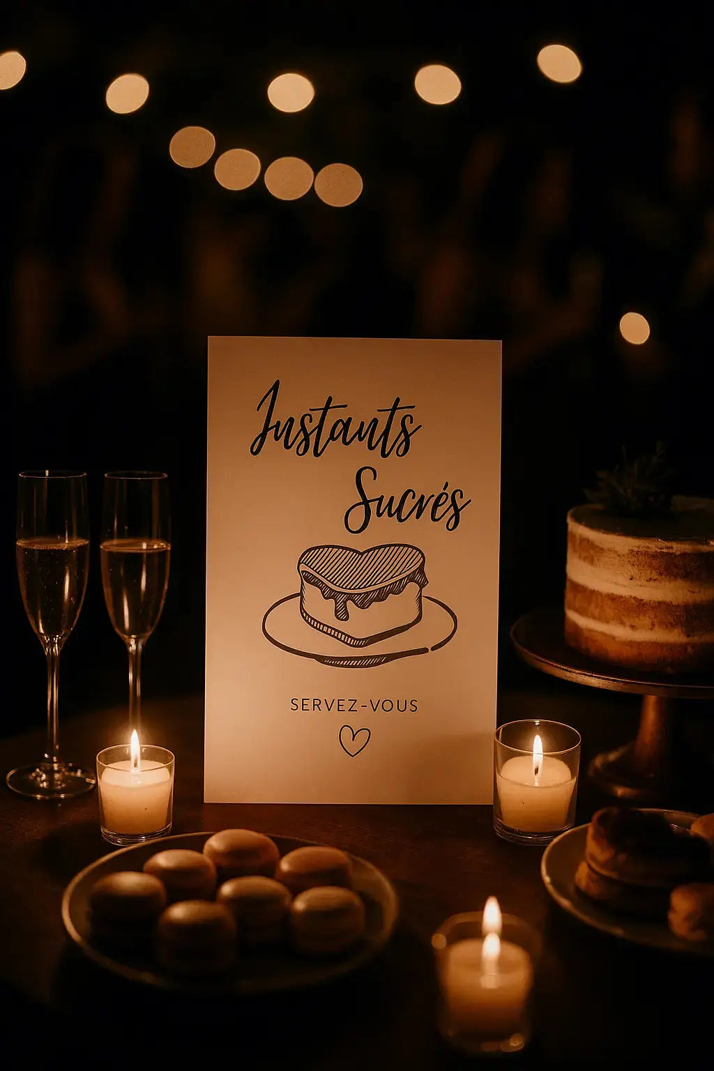 Affiche Instants sucrés - Affiche décoration événement FLTMfrance
