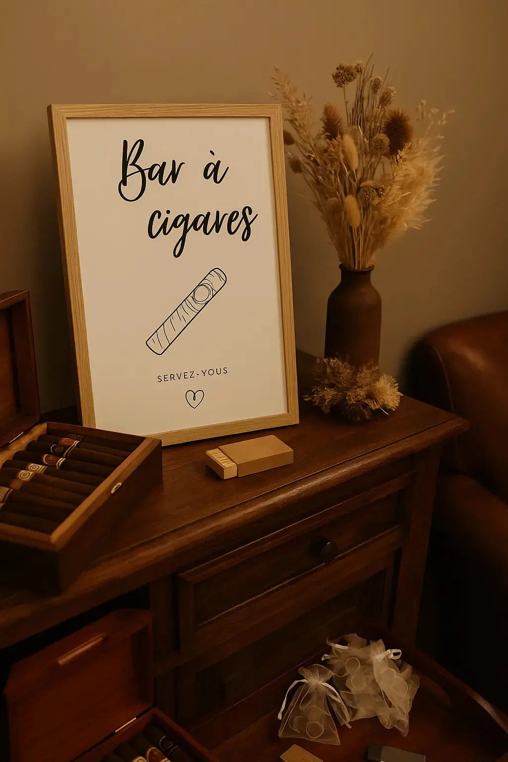 Affiche Bar à cigares - Affiche décoration événement FLTMfrance