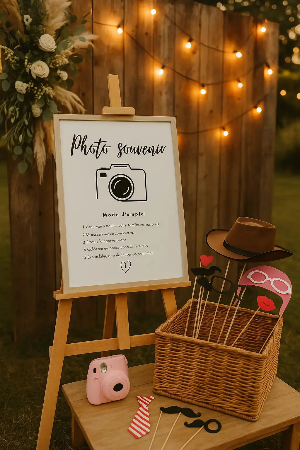 Affiche pour coin photobooth ou Polaroïd - Affiche décoration événement FLTMfrance