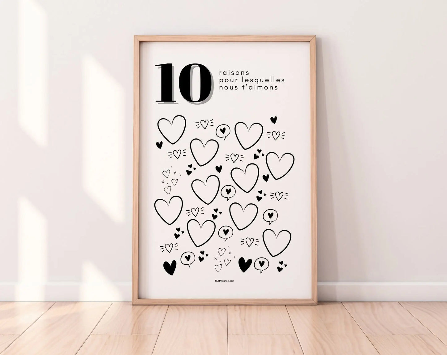 Affiche 10 raisons pour lesquelles nous t’aimons - Livre d'or 10 ans - FLTMfrance