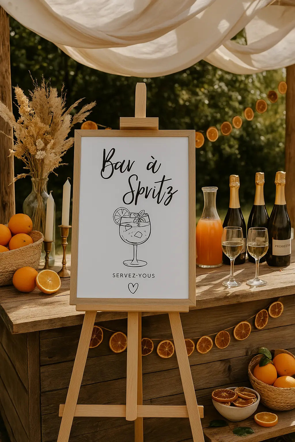 Affiche Bar à Spritz - Affiche décoration événement FLTM