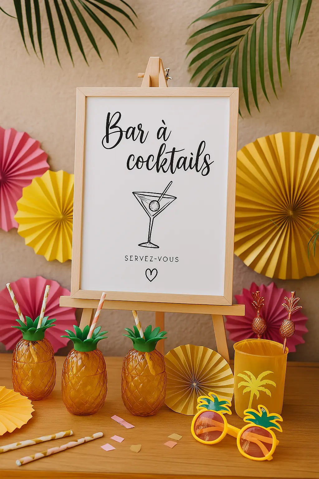 Affiche Bar à cocktails - Affiche décoration événement FLTMfrance