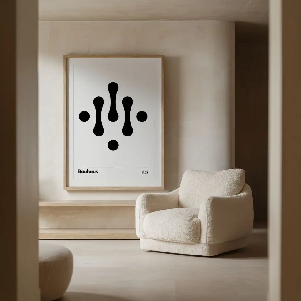 Affiche Bauhaus 1 Noir et blanc - Affiche de musée FLTMfrance