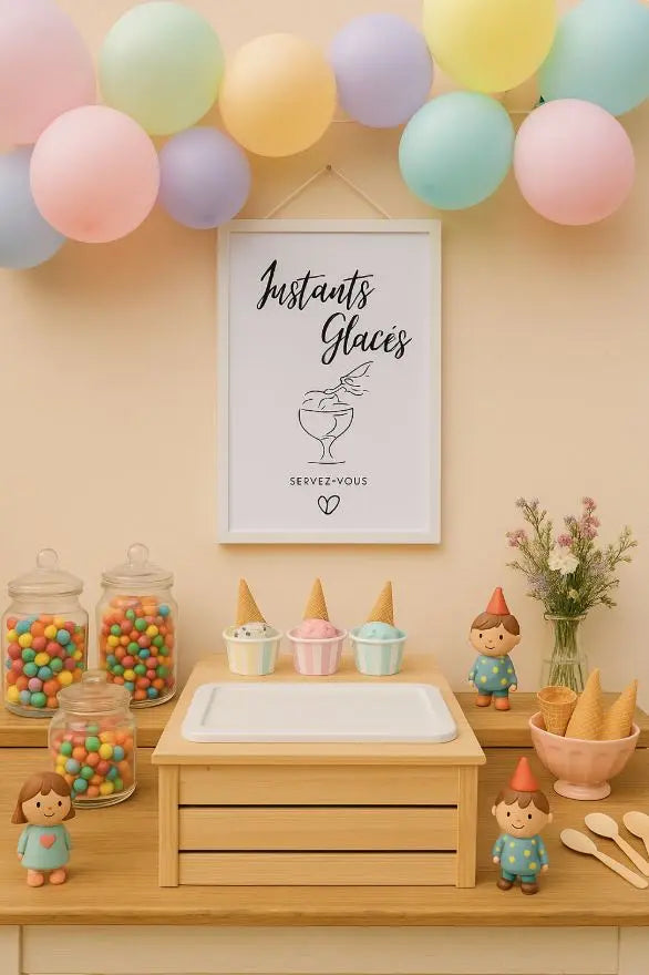 Affiche Instants glacés à imprimer - Affiche décoration événement FLTMfrance