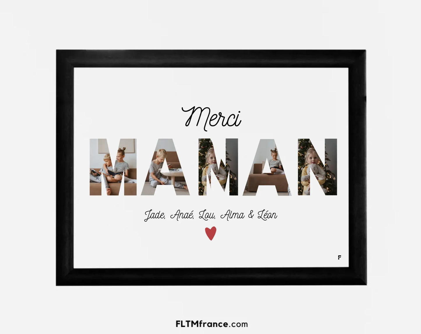 Affiche Merci Maman personnalisée - Cadeau photo maman FLTM