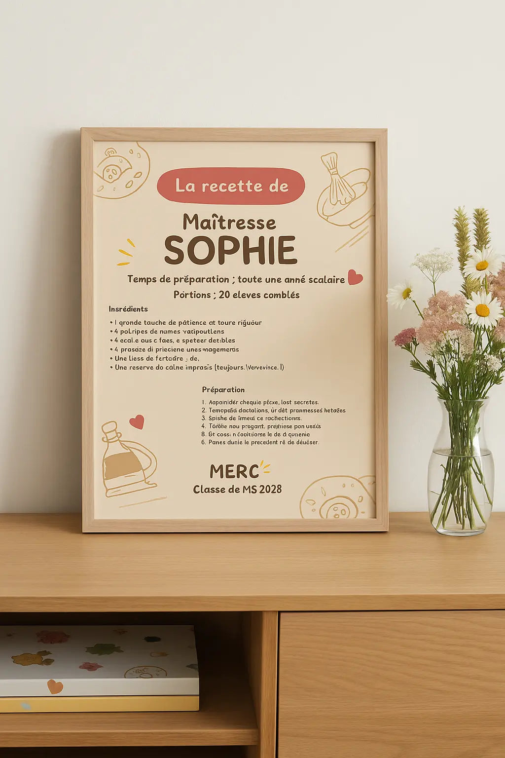 Affiche Recette maîtresse personnalisée FLTM