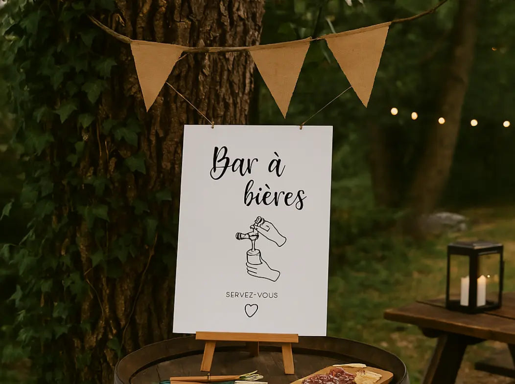 Affiche bar à bières à imprimer - Affiche décoration événement FLTMfrance