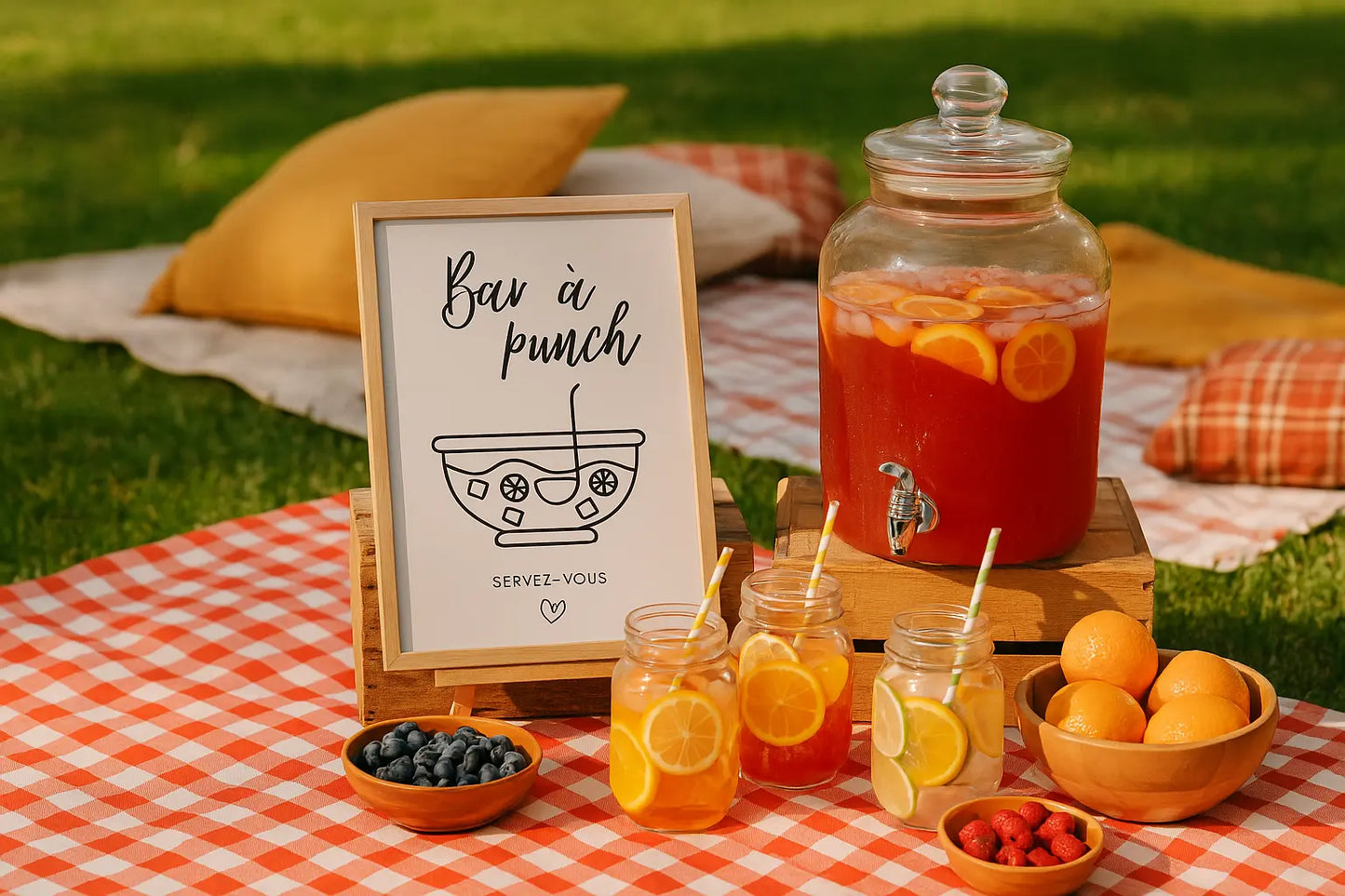Affiche bar à punch - Affiche décoration événement FLTMfrance