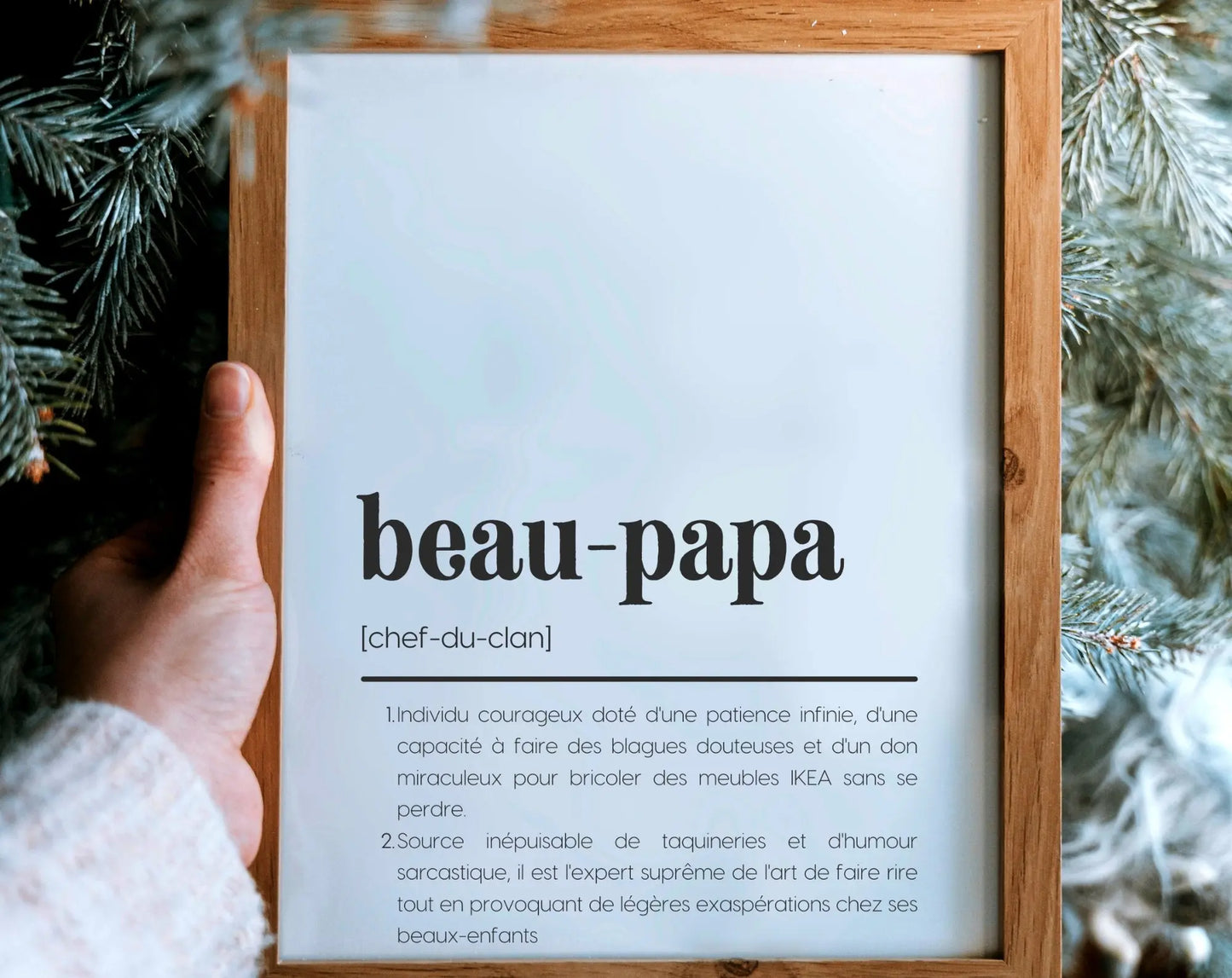 Affiche définition beau-papa - Affiche définition humour famille FLTMfrance