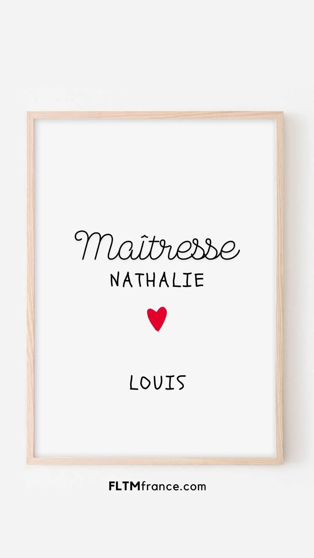 Affiche maîtresse personnalisable FLTMfrance