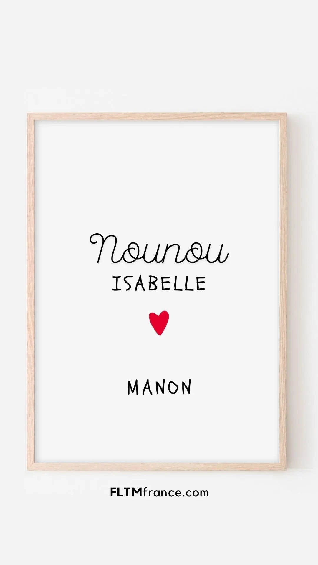 Affiche nounou personnalisable - Cadeau assistante maternelle FLTMfrance