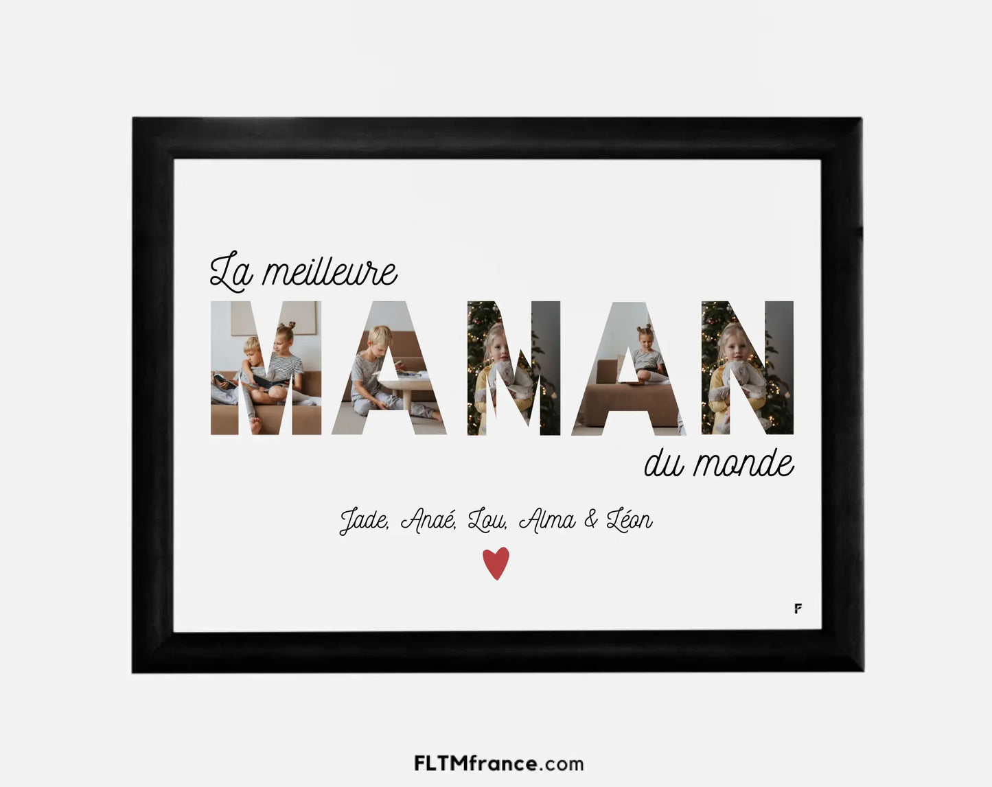 Affiche personnalisée La meilleure maman du monde FLTM