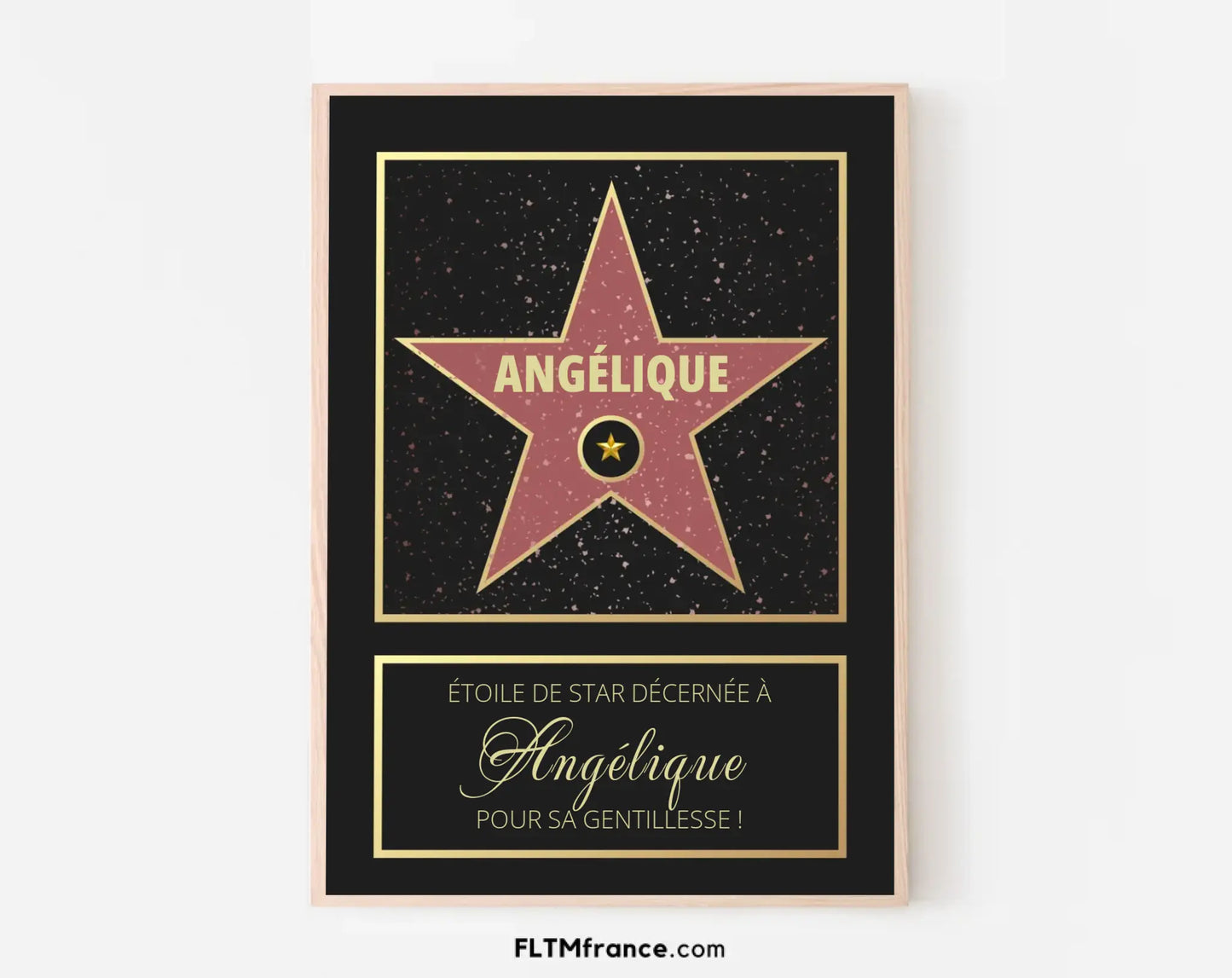 Affiche personnalisée Étoile star Hollywood FLTMfrance