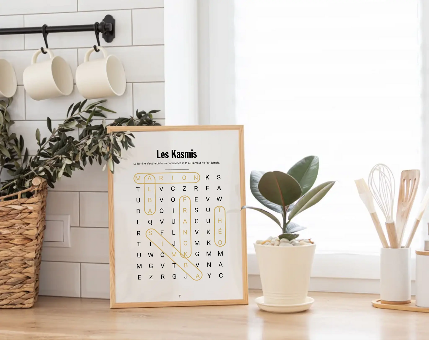 Affiche personnalisée Jeu de mots mêlés FLTM