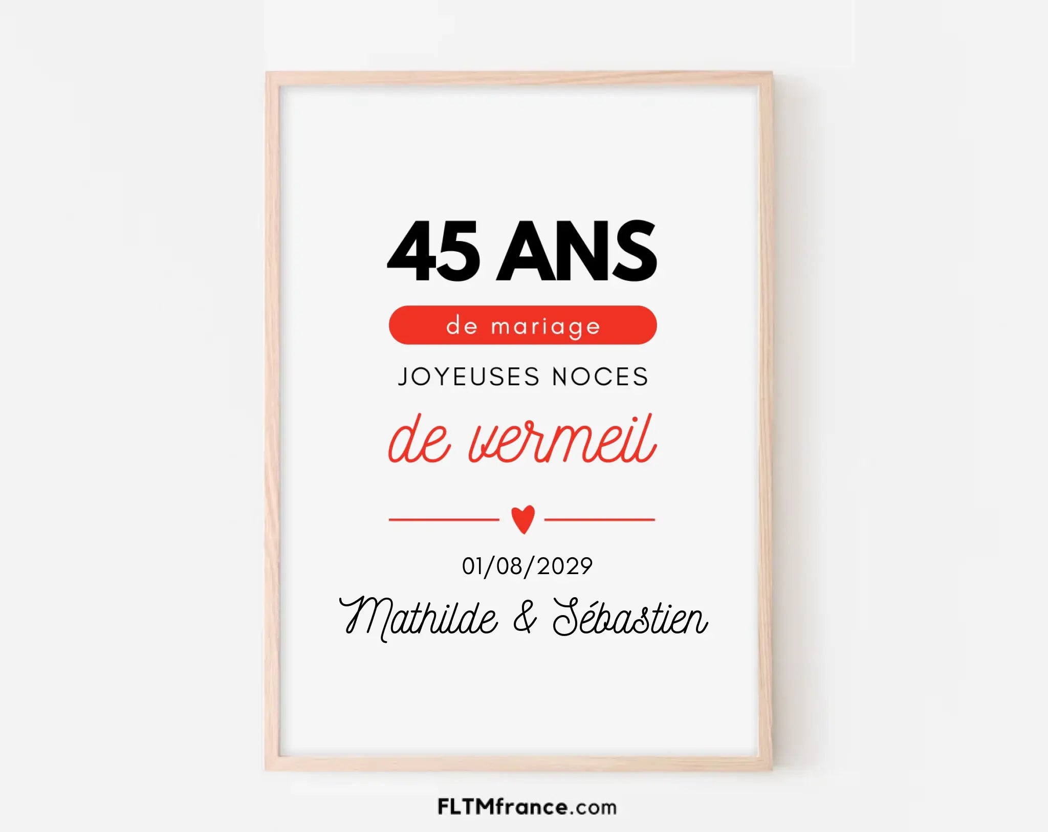 Affiche Personnalis e Joyeuses Noces De Vermeil 45 Ans De Mariage affiche-personnalis-e-joyeuses-noces-de-vermeil-45-ans-de-mariage