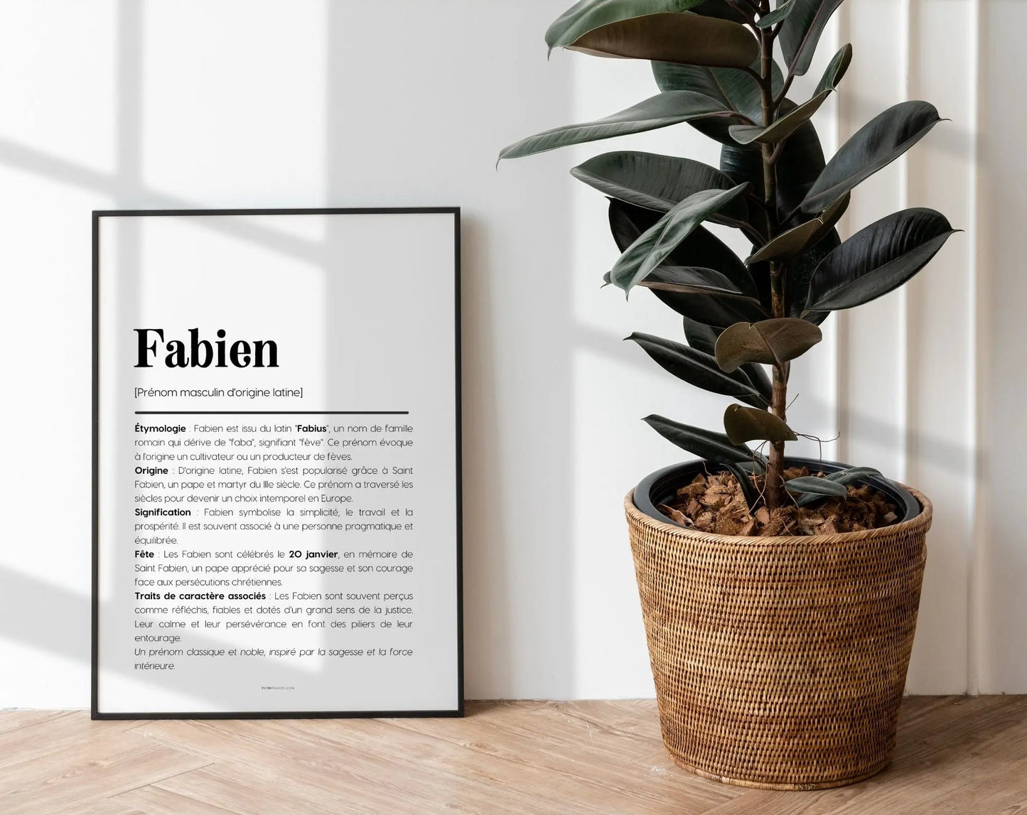 Affiche prénom Fabien à imprimer FLTM