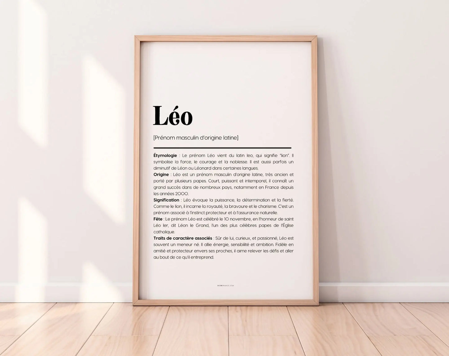 Affiche prénom Léo à imprimer FLTM