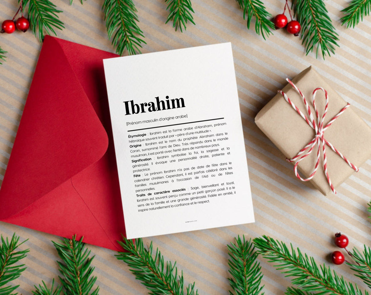 Affiche prénom Ibrahim à imprimer FLTM