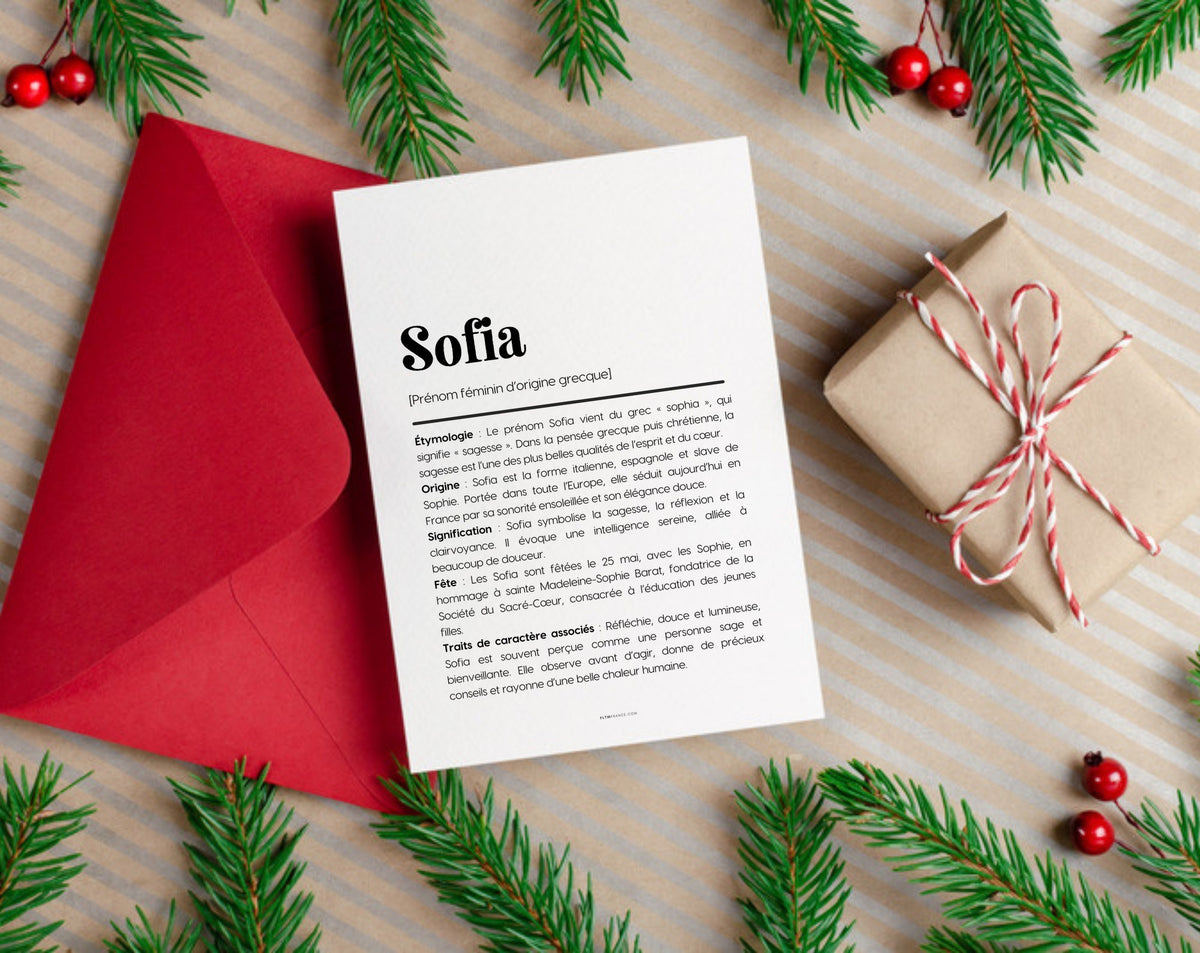 Affiche prénom Sofia à imprimer FLTM
