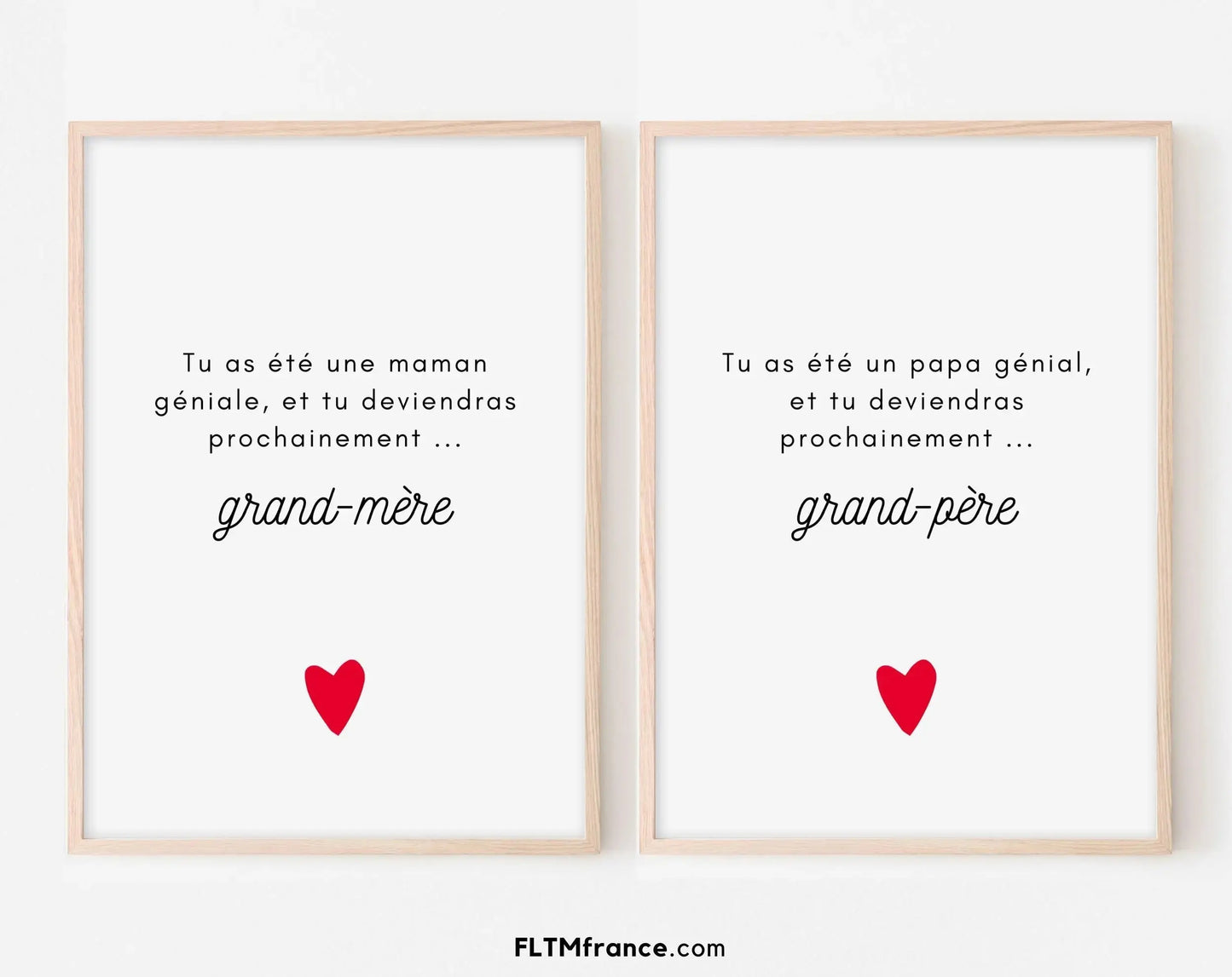 Affiches Annonce aux grands-parents - Annonce grossesse originale FLTMfrance