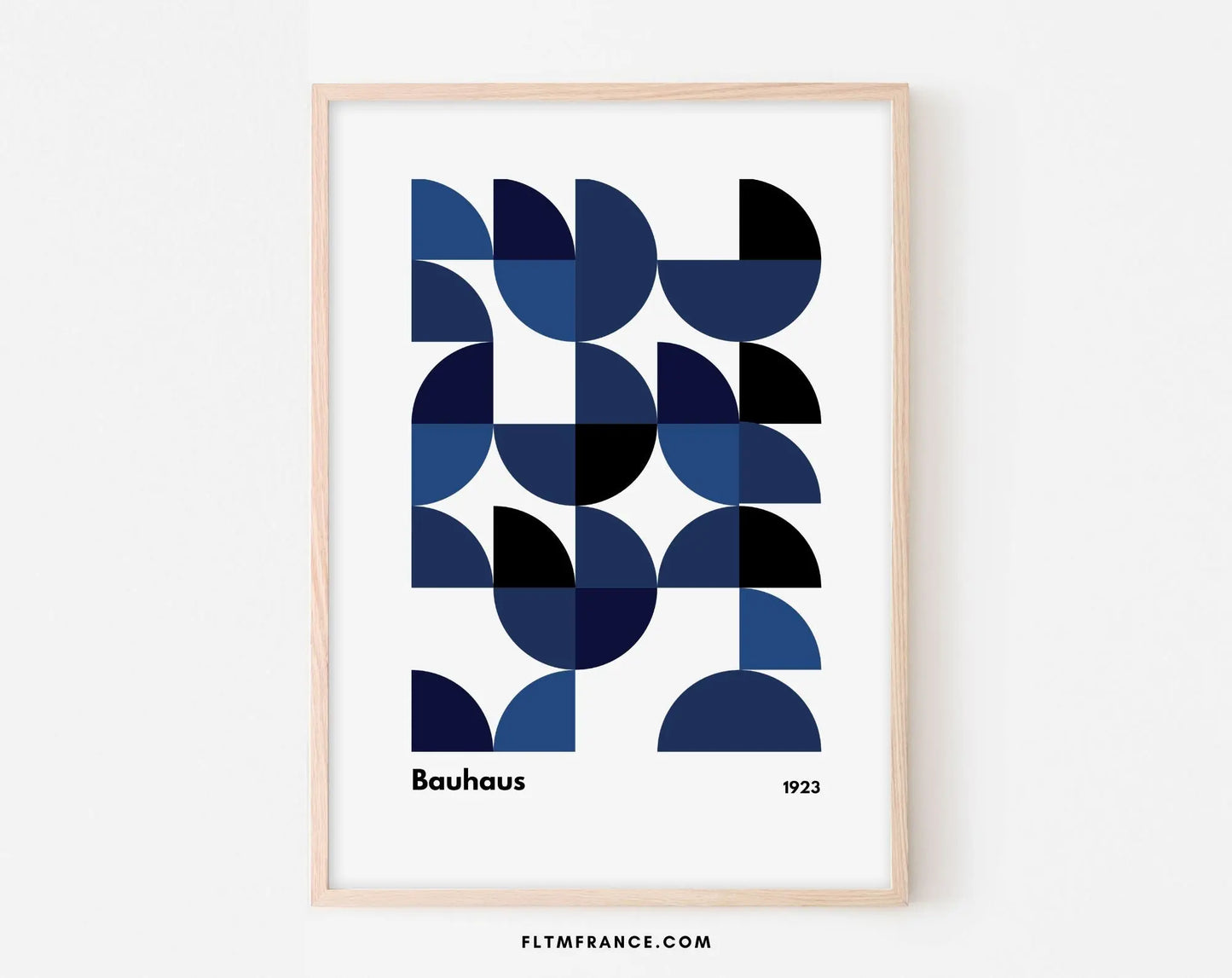 Affiches Bauhaus 1919 Cercle Bleu et Noir - Affiche de musée FLTMfrance