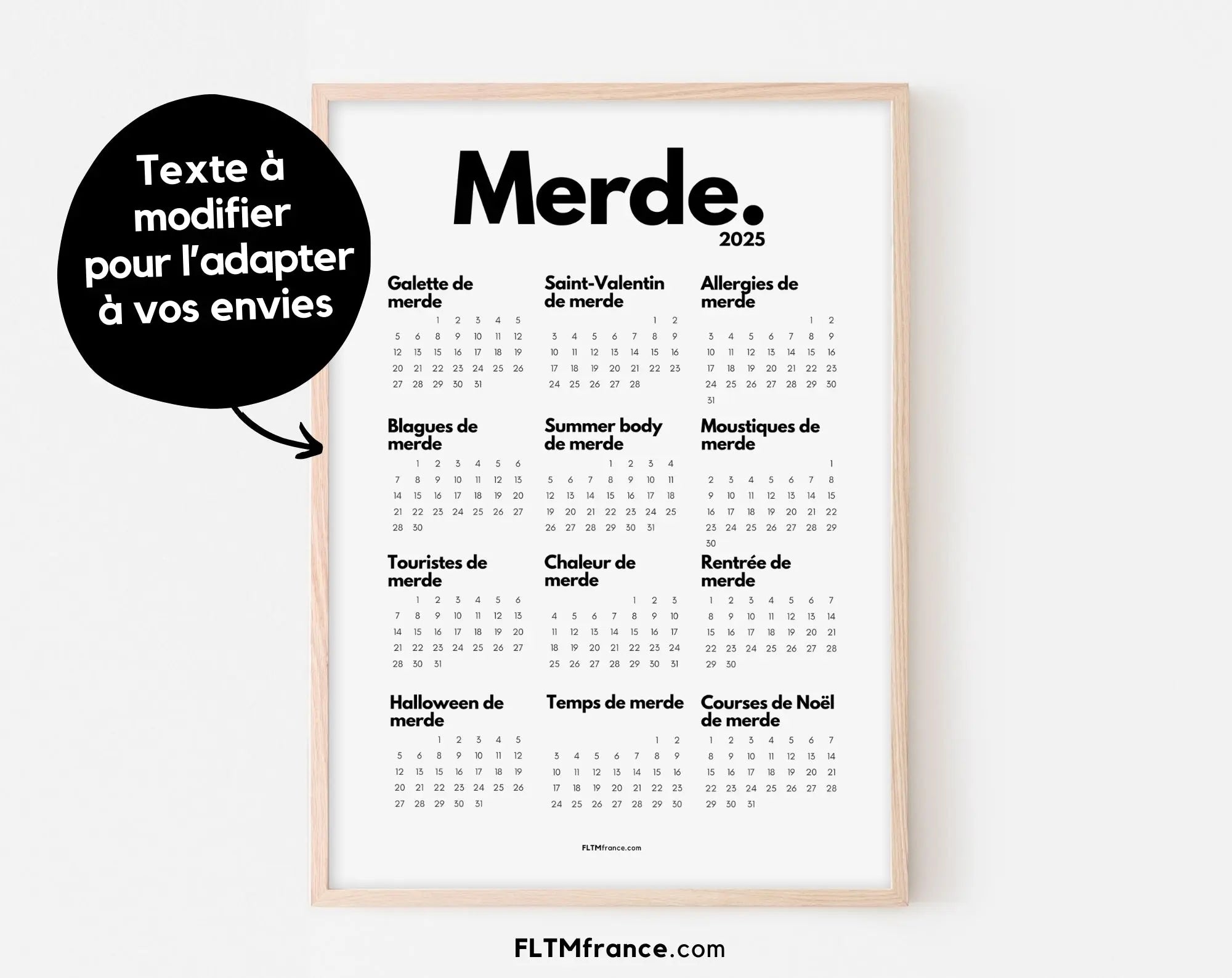 Personalized Shit Calendar 2025 - Printable 2025 Calendar - – FLTMfrance personalized-shit-calendar-2025-printable-2025-calendar-fltmfrance