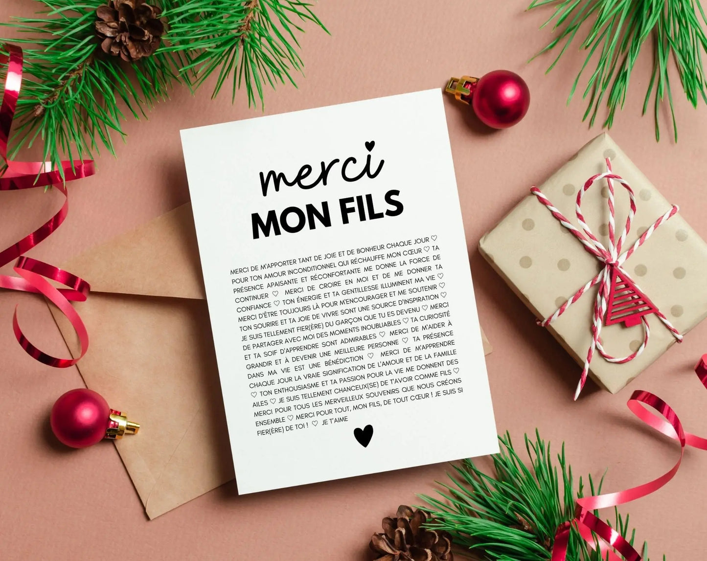 Carte Merci mon fils - Idée cadeau anniversaire pour son fils FLTMfrance
