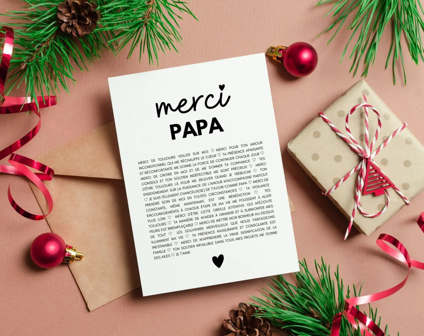 Carte Merci papa - Idée cadeau papa FLTMfrance