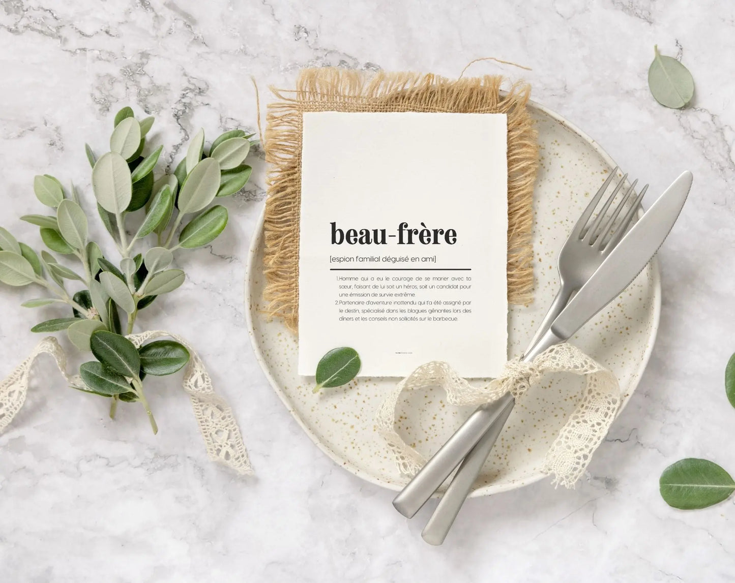 Carte définition beau-frère - Carte anniversaire FLTMfrance