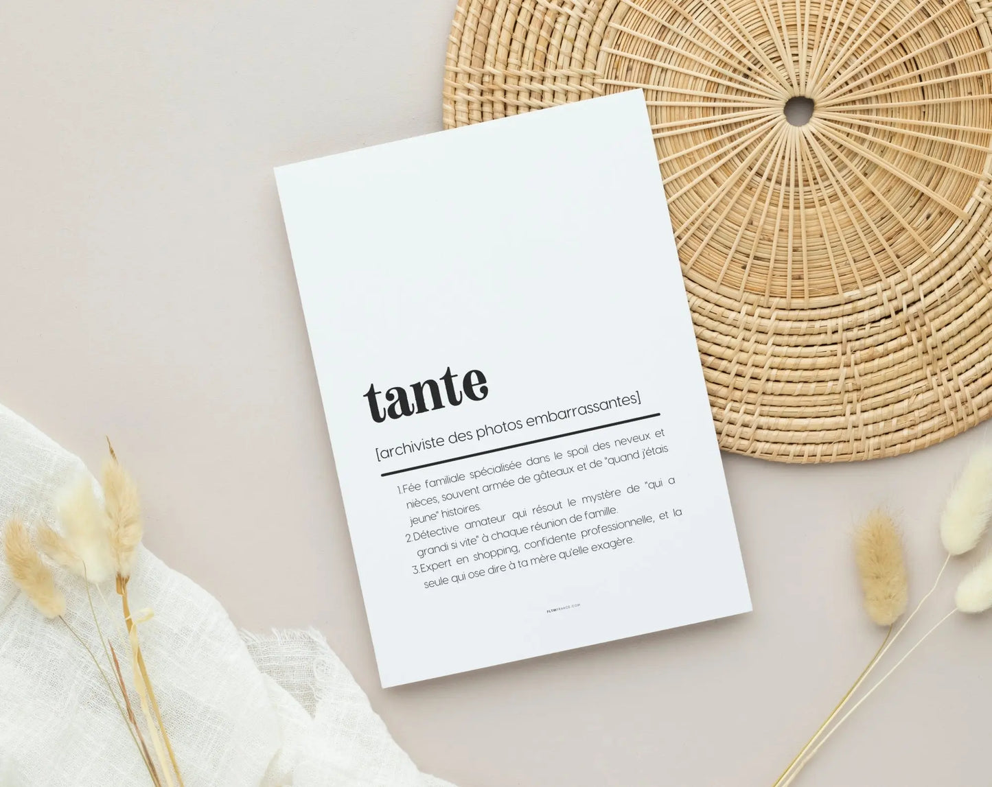 Carte définition tante - Carte anniversaire FLTMfrance