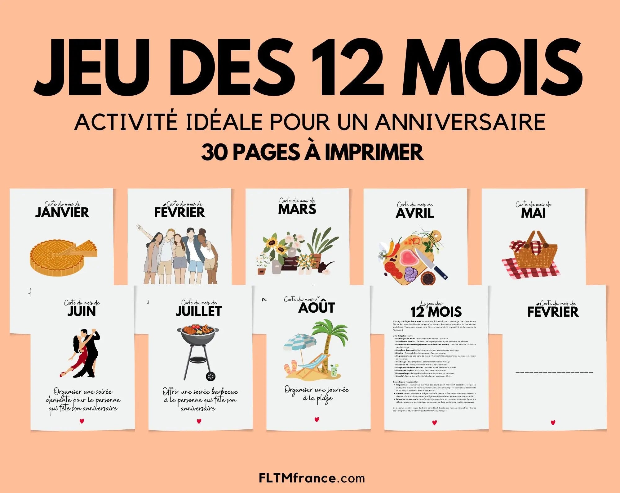 Jeux Des 12 Mois Objets à Trouver