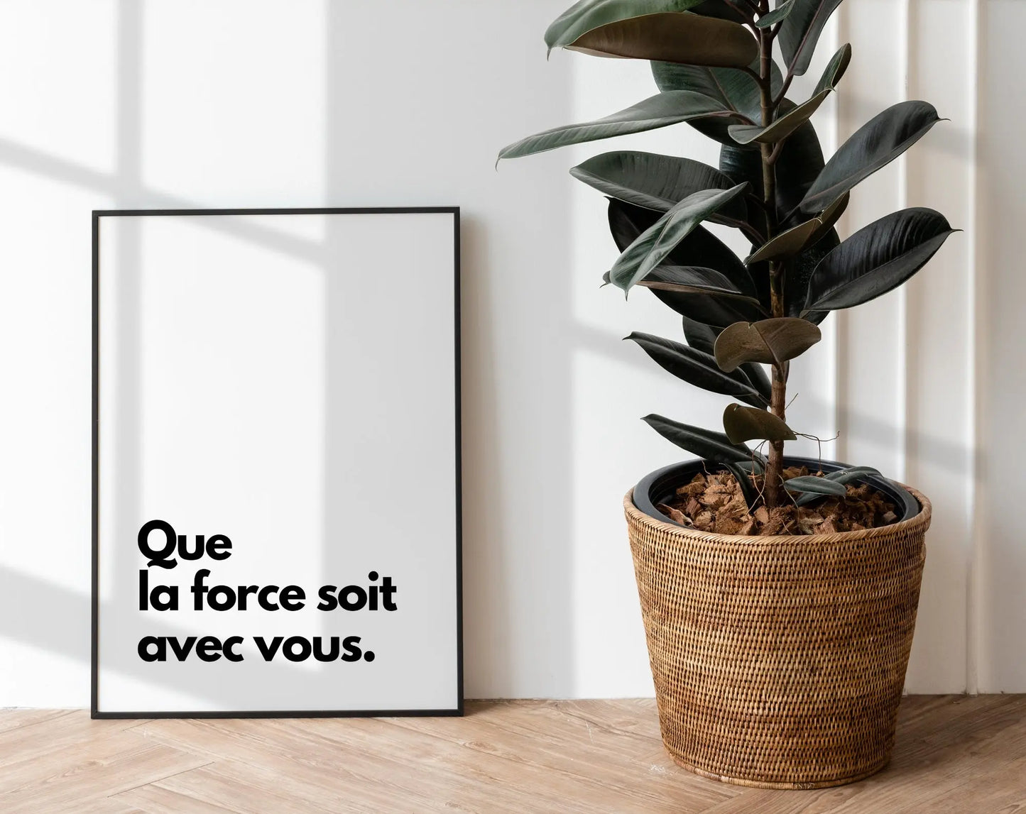 Que la force soit avec vous - Star Wars - Affiche de film - Déco humour WC FLTMfrance