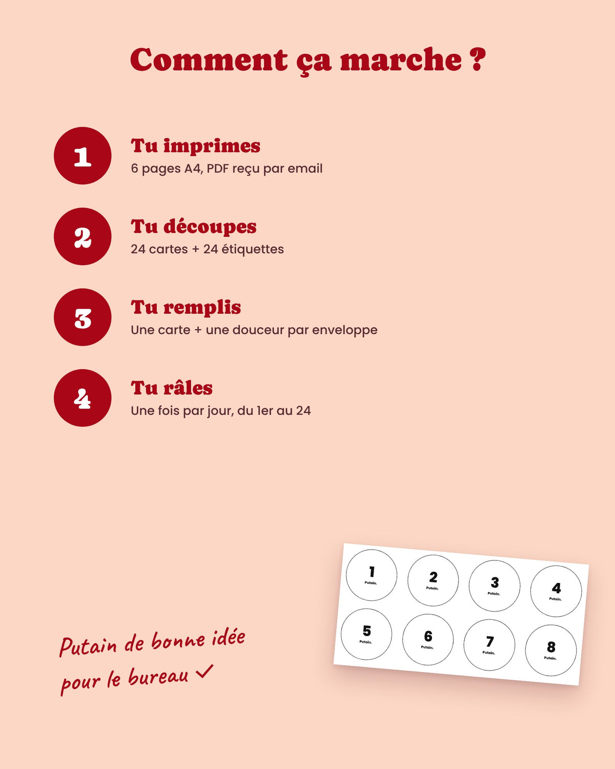 Calendrier de l'Avent Putain à imprimer – visuel 4