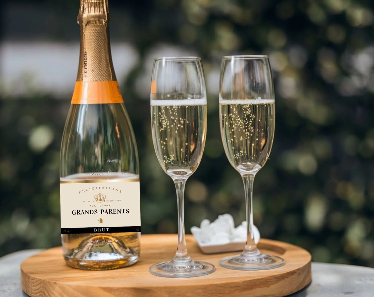 Étiquette de champagne personnalisée à imprimer FLTMfrance